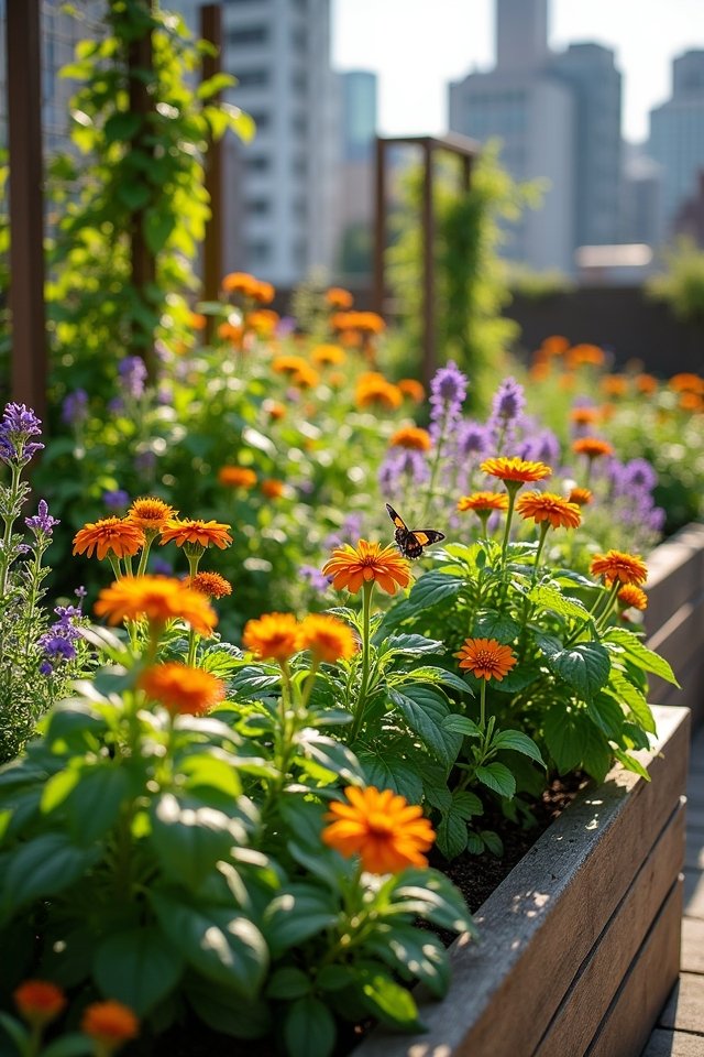 attract pollinators with flowers