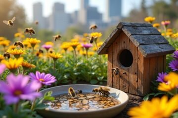 attracting bees urban gardens