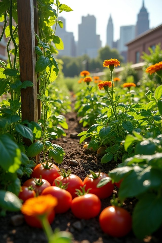 balanced urban garden ecosystem
