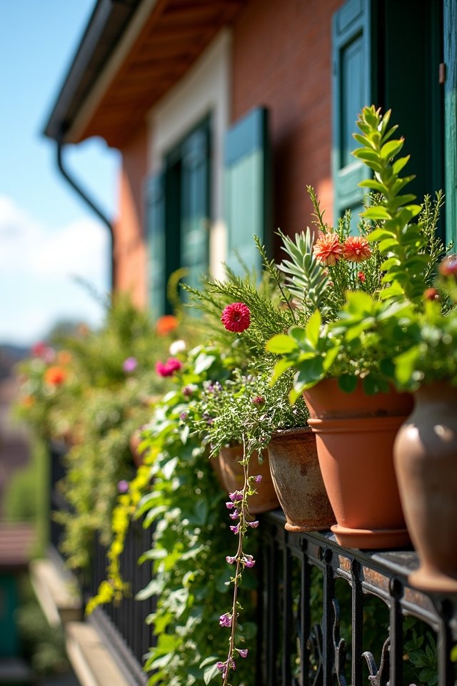 balcony garden rail planters