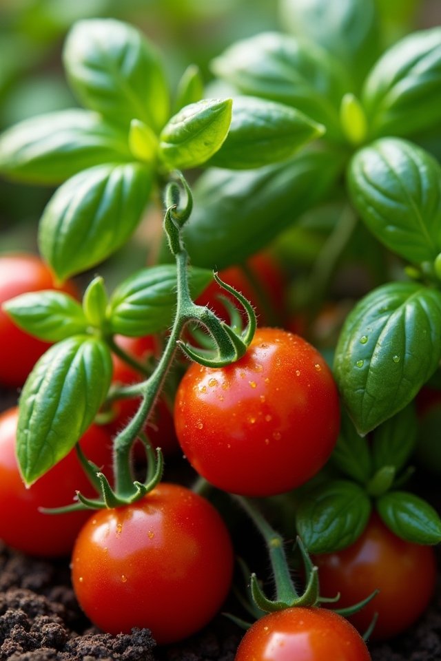 basil enhances tomato growth