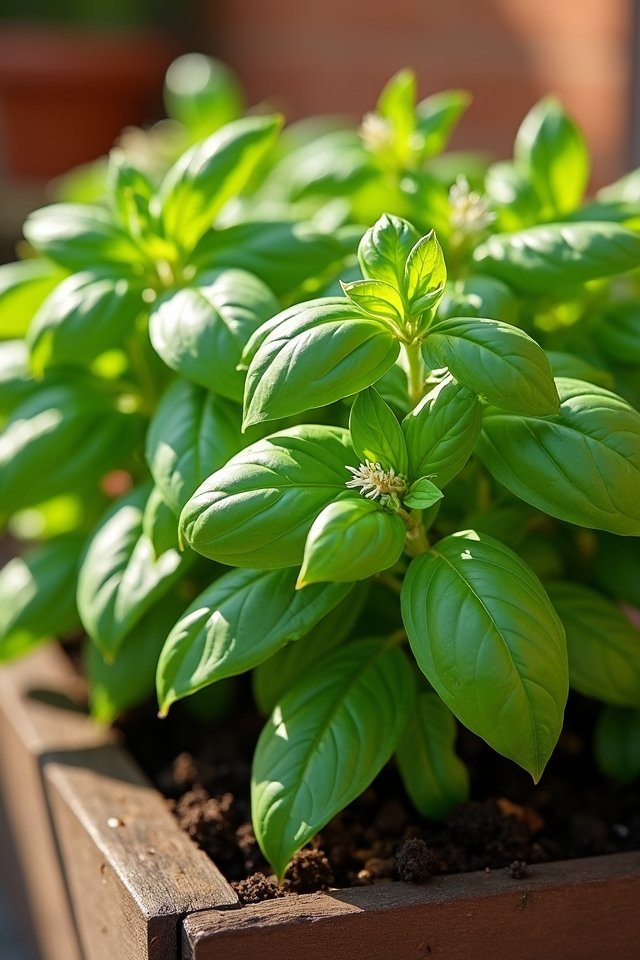 basil thrives in sunlight