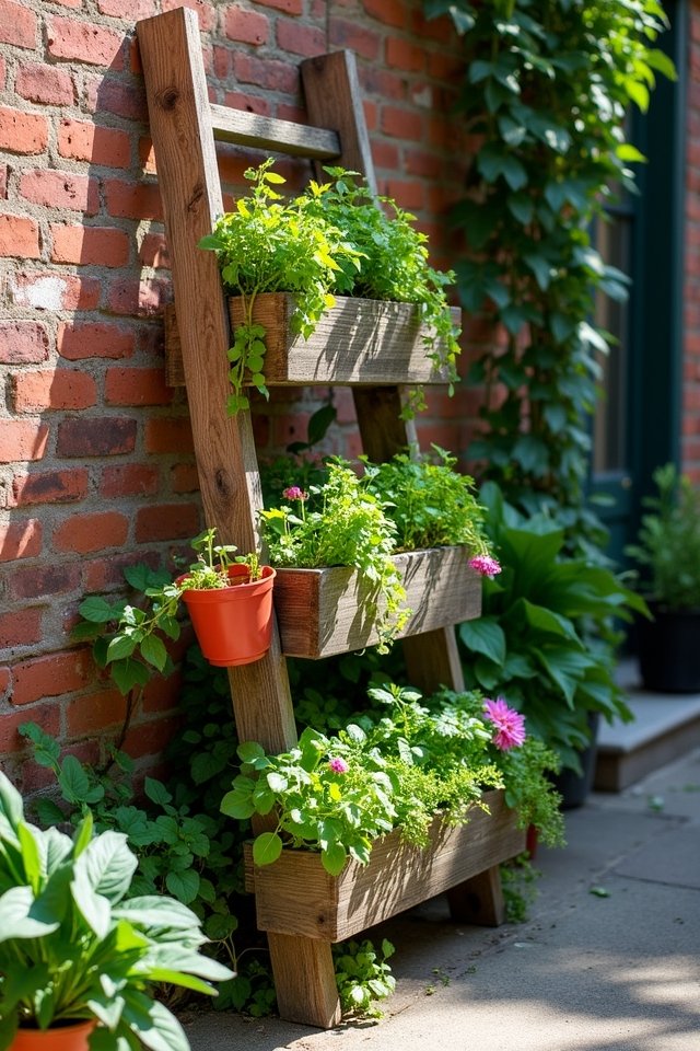 charming corner ladder garden