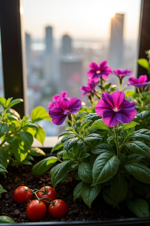 charming herb filled window boxes