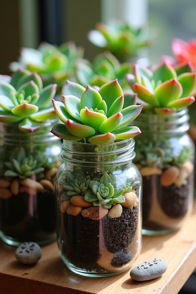 charming mason jar gardens