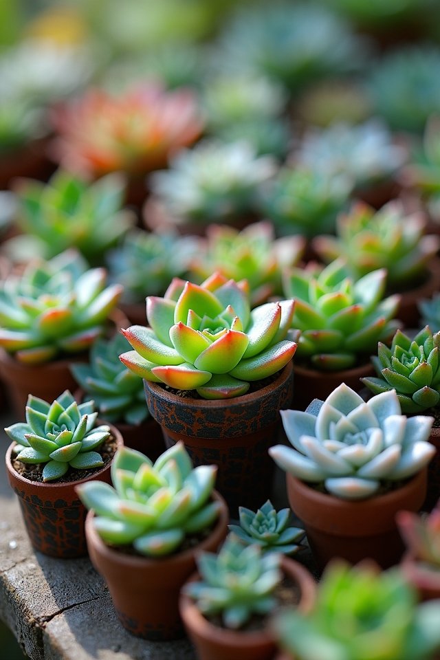 charming resilient succulent garden