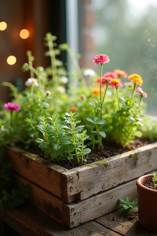 charming rustic crate planters