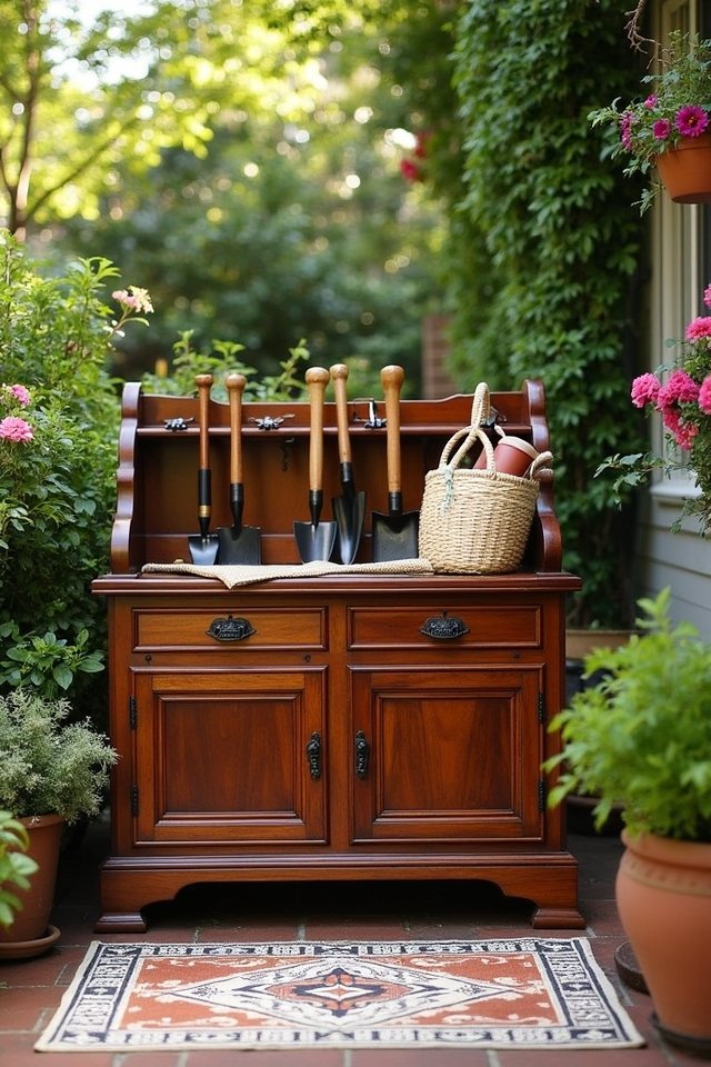clever gardening tool storage