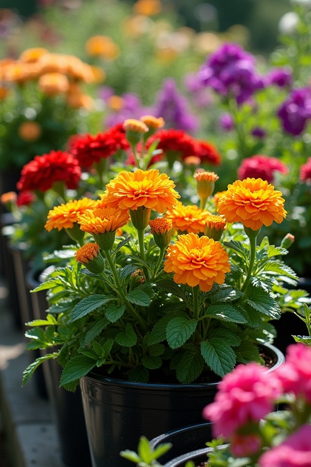 colorful blooms in small gardens