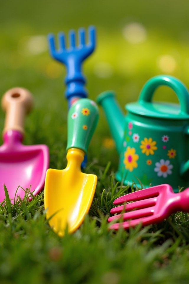 colorful gardening tools for kids