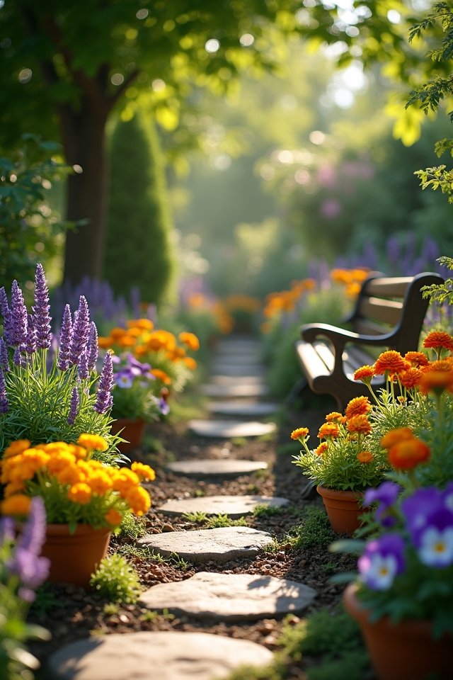 colorful layered flower selection