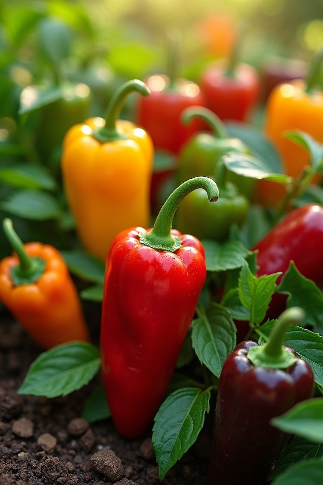 colorful nutrient rich peppers