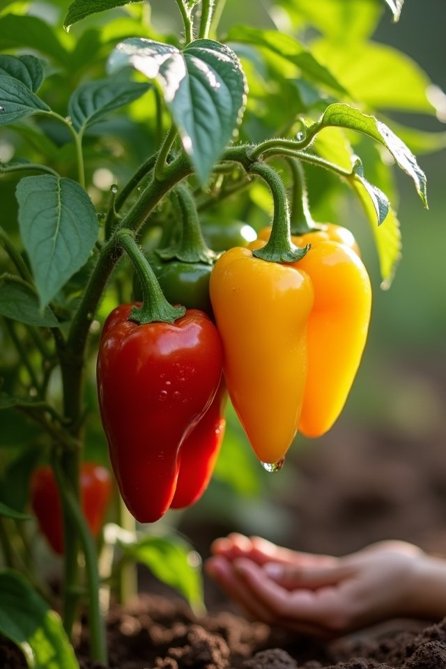 colorful peppers for gardening