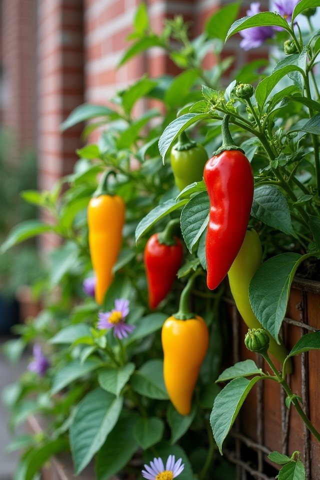 colorful peppers for small gardens