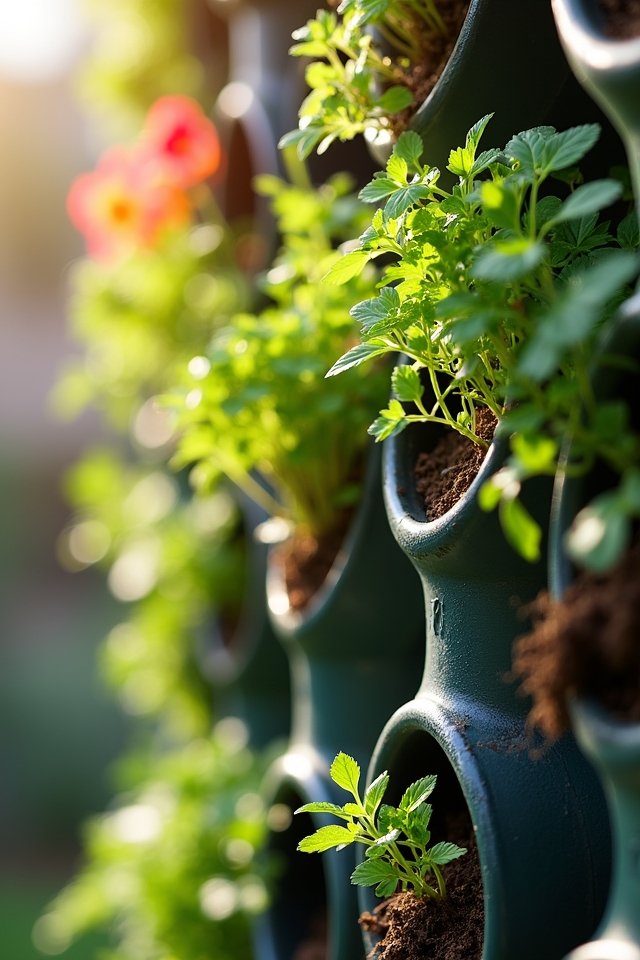 colorful pvc pipe garden