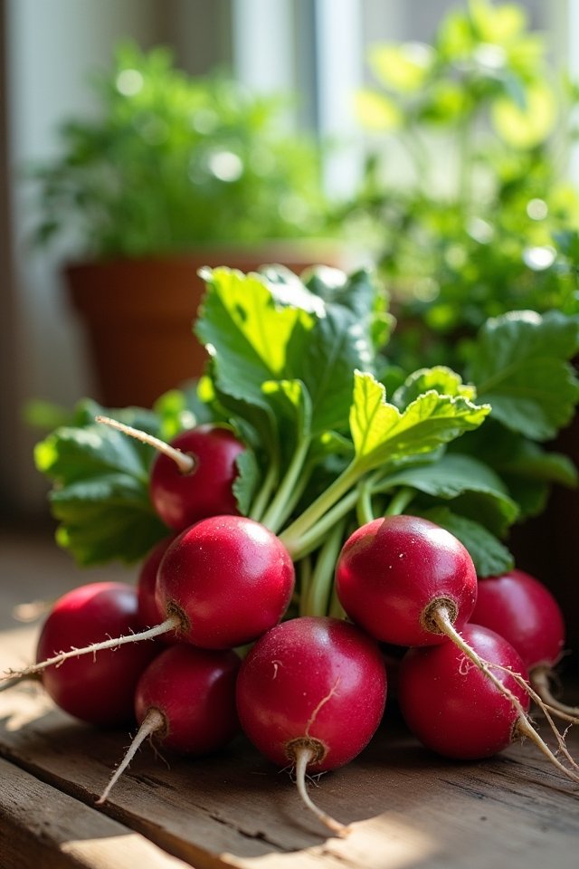 colorful quick growing radishes