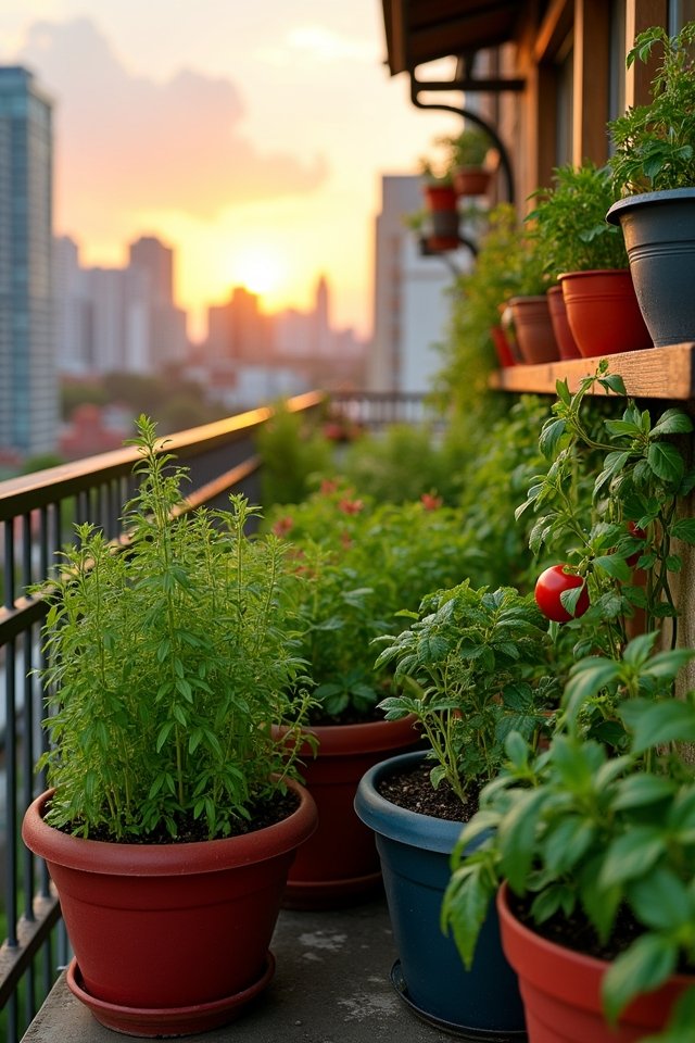 compact herbs and vegetables
