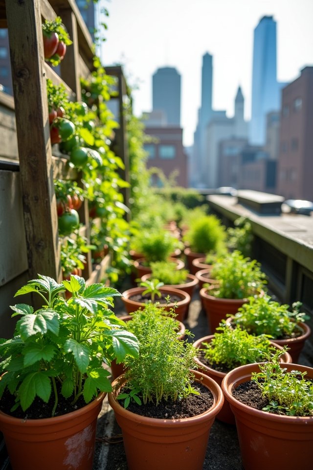 compact vertical colorful gardening