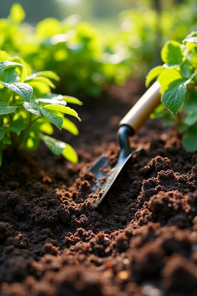 compost enriches garden soil