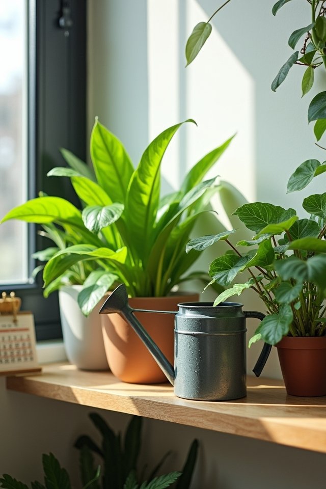 consistent indoor plant watering