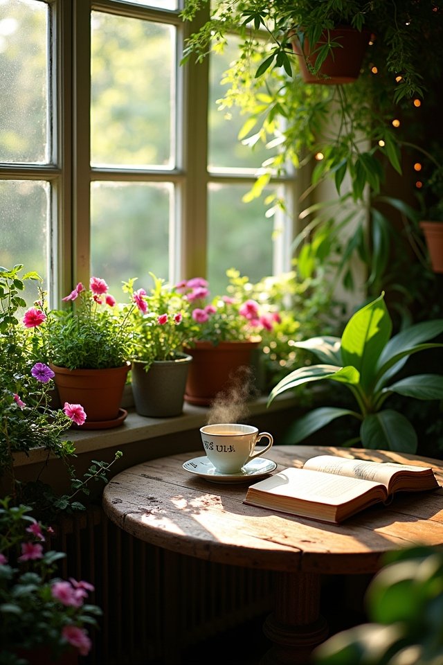cozy balcony garden retreat