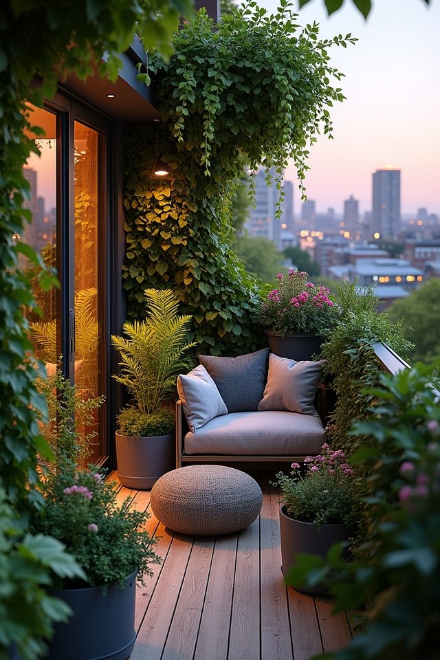 cozy balcony garden retreat