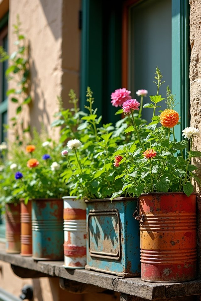 creative gardening with recycled containers