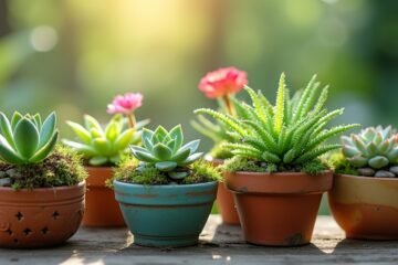 creative miniature plant displays
