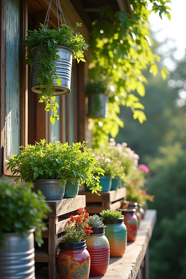 creative recycled container gardening