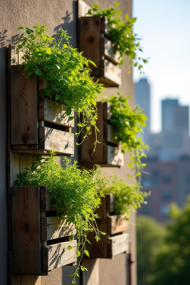 creative wooden crate gardening
