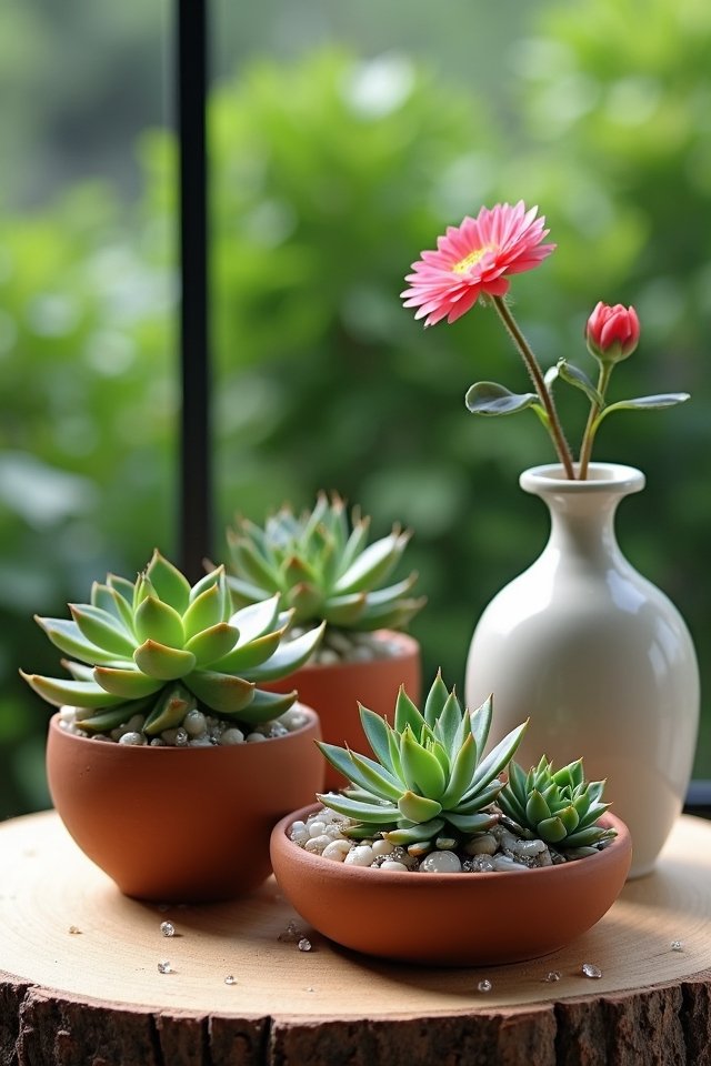decorative succulent display ideas