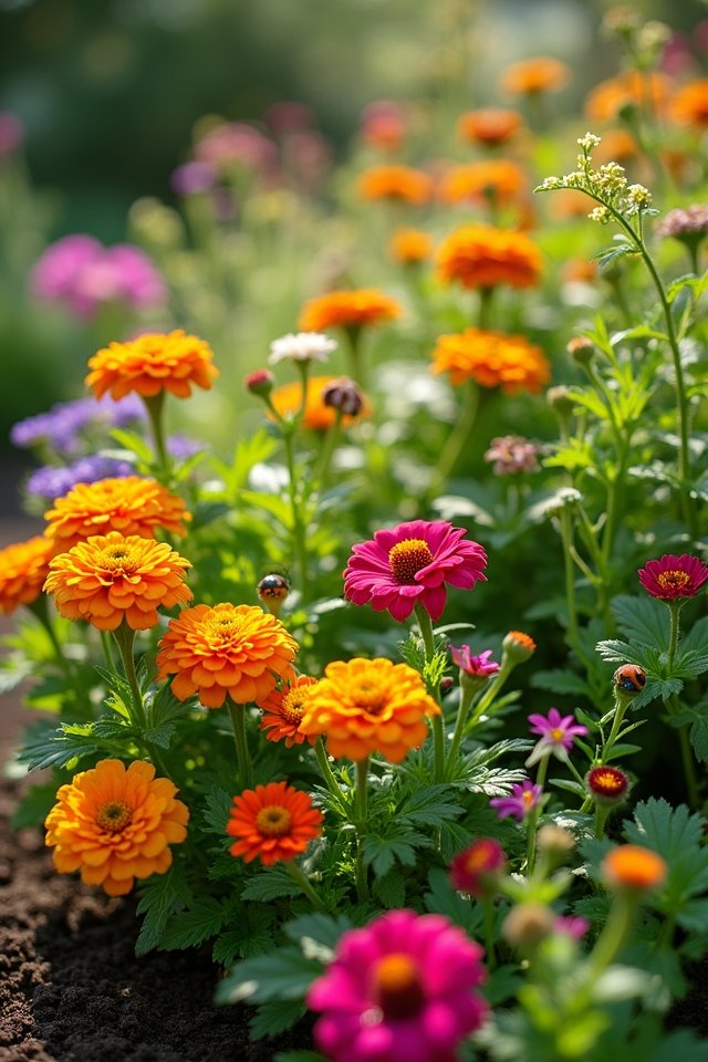 diverse blooms attract pollinators