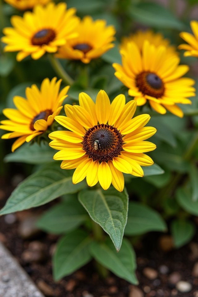 dwarf sunflowers brighten gardens