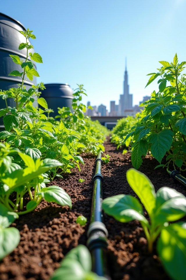 efficient irrigation and mulching