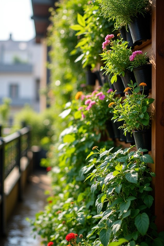 efficient vertical garden watering
