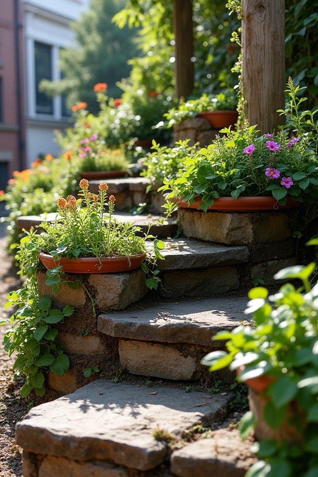 elevated multi level gardening beauty