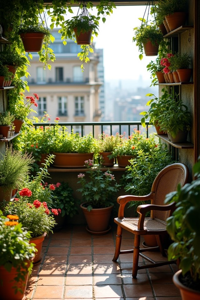 enchanting balcony garden arrangements