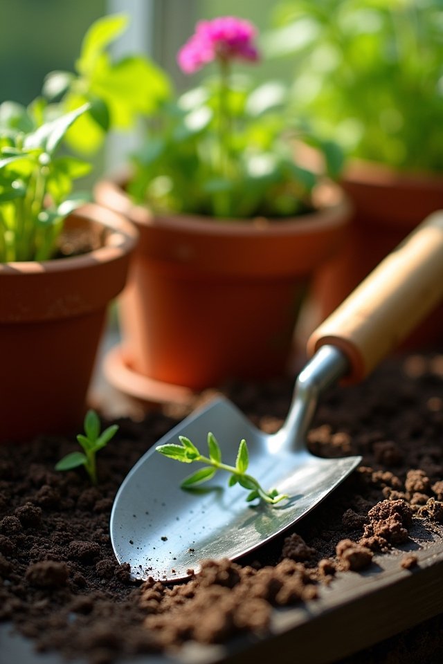 ergonomic colorful hand trowel