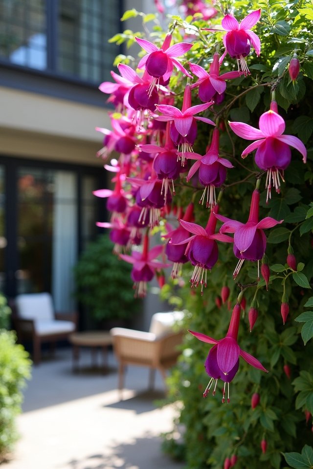 exotic colorful blooms thriving