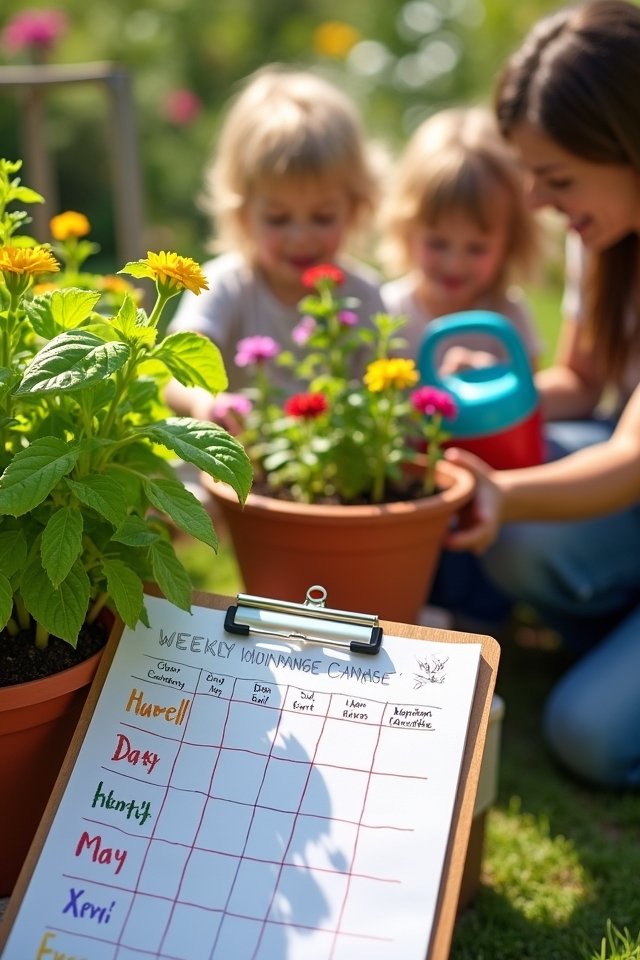 family gardening maintenance schedule
