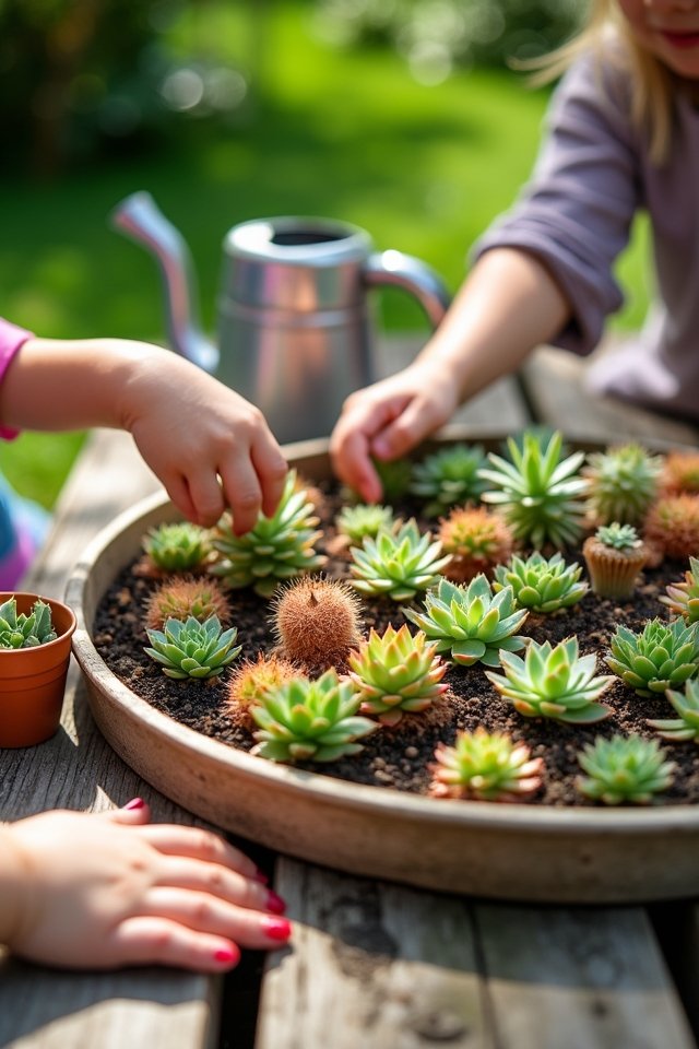 family succulent gardening adventure