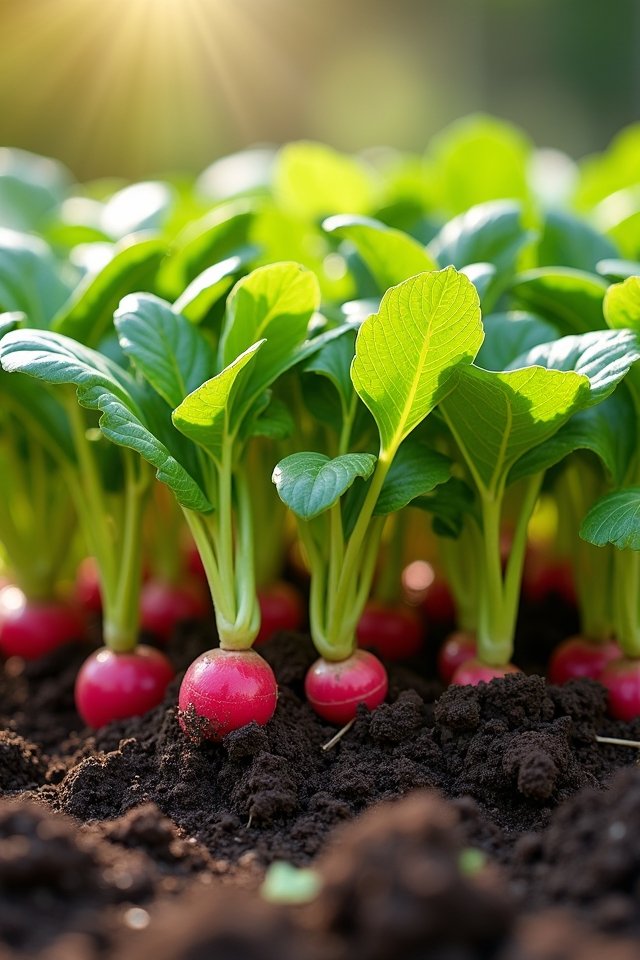 fast growing colorful radishes