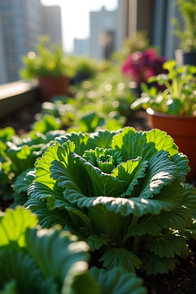 fresh nutritious leafy greens