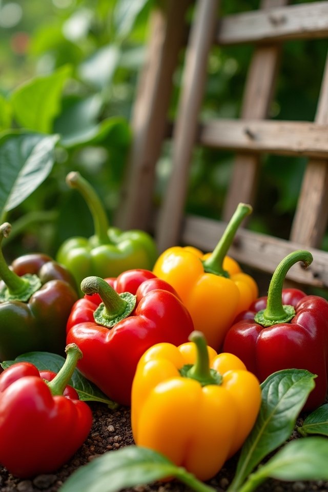 growing colorful spicy peppers