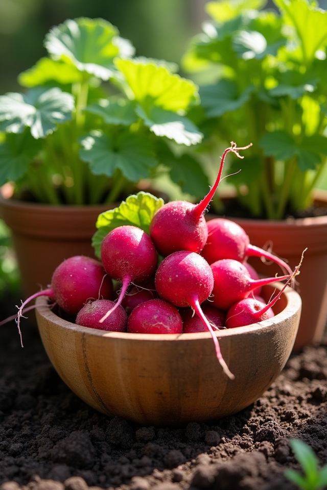 growing radishes in containers