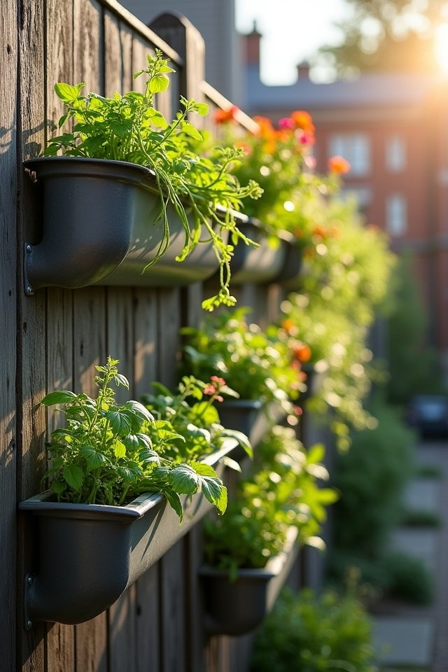 gutter vertical garden project