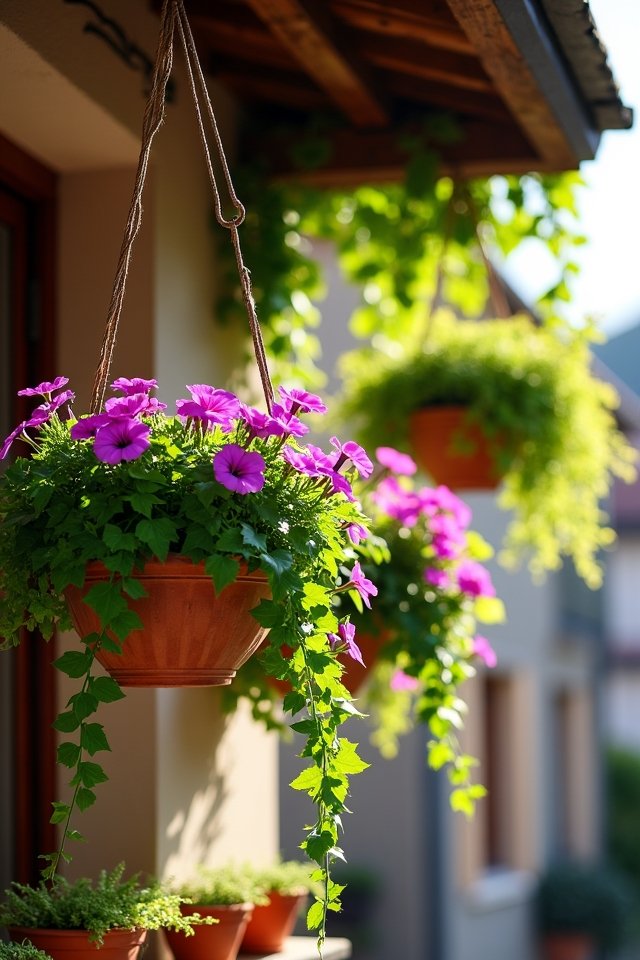 hanging baskets for greenery