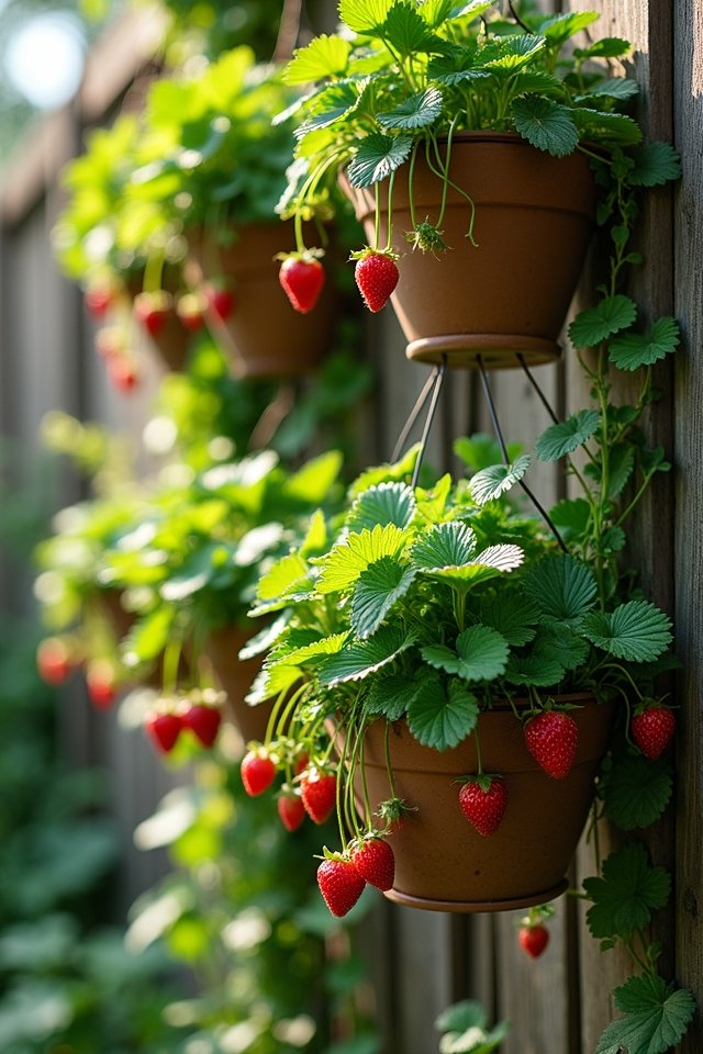 hanging baskets for strawberries