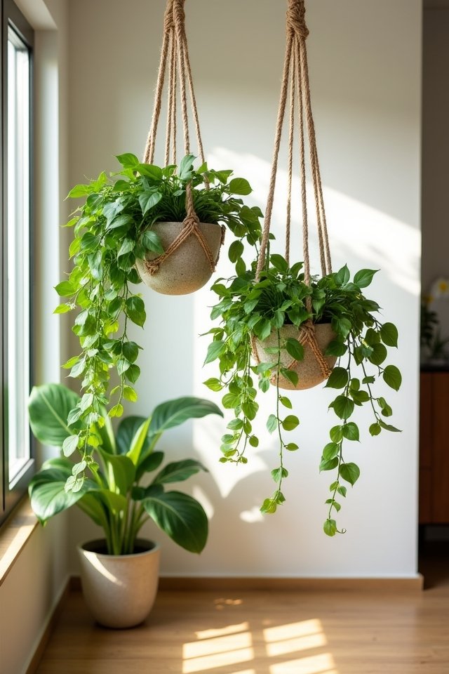hanging planters for space