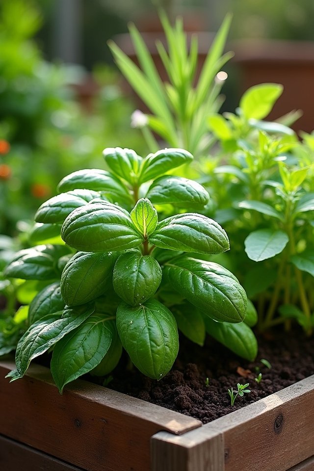 harmonious herb container garden